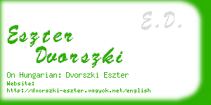 eszter dvorszki business card